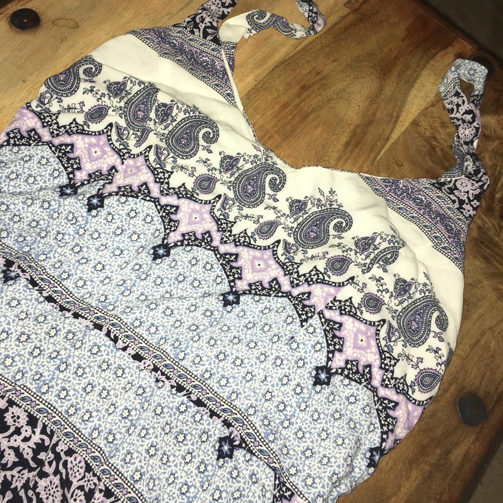 Cotton on printed tie-back dress